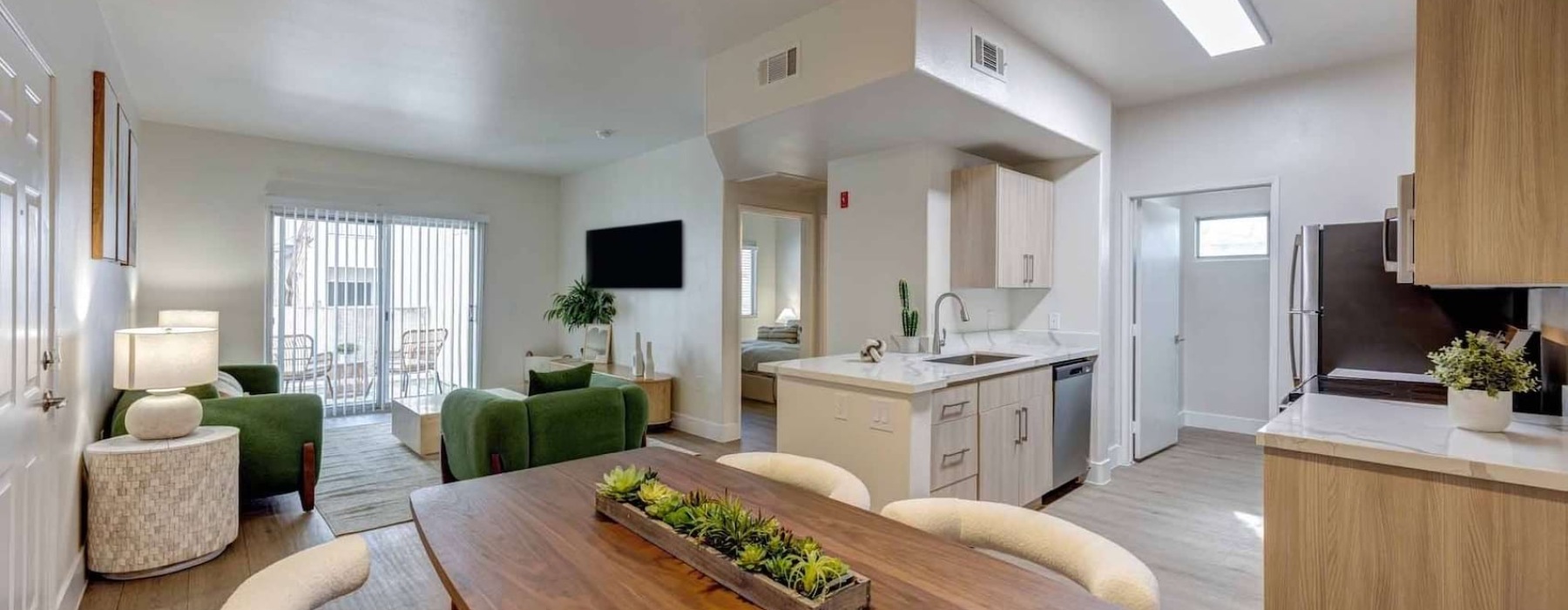 Open concept dining and living room 