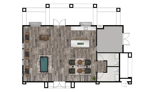 drawing of amenity space