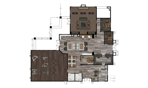 drawing of amenity space