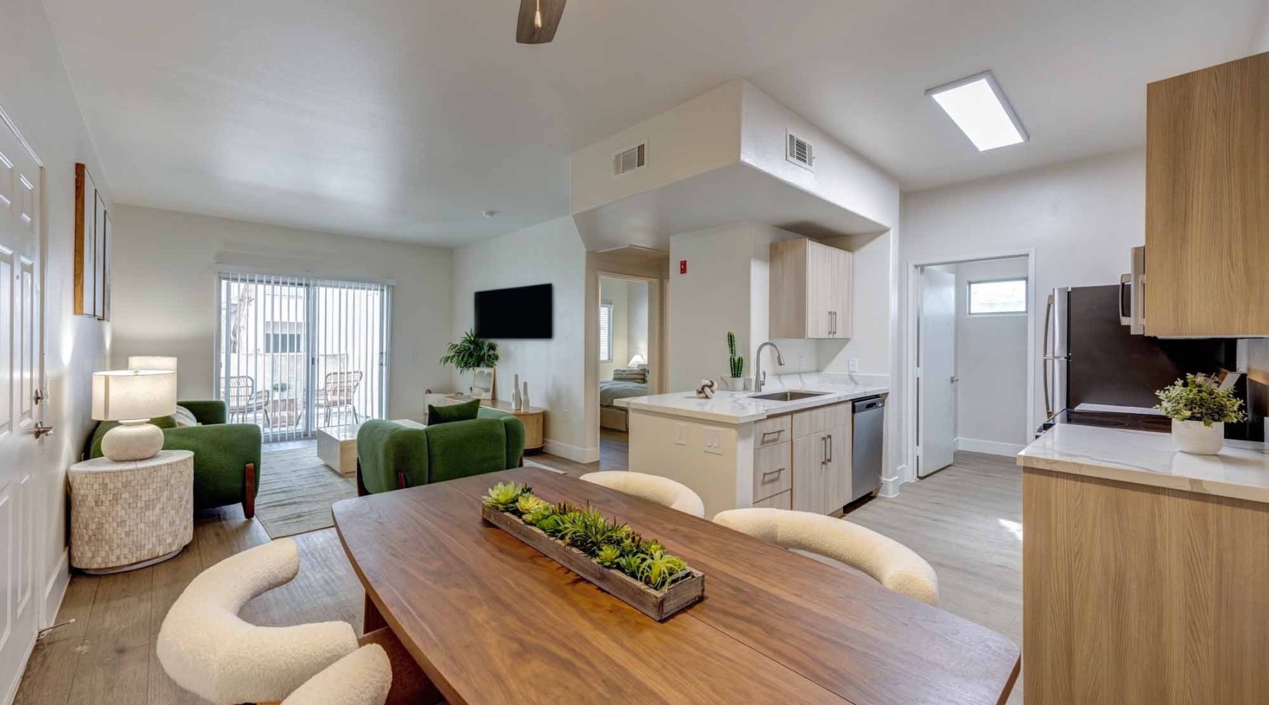 open living area with natural light